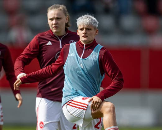 Aneta Polaskova (1. FC Nuernberg, 26) beim Aufwaermen GER, FC Bayern Muenchen Frauen vs. 1. FC Nuernberg, Fussball, Google Pixel Frauen-Bundesliga, 22. Spieltag, Saison 2025 2026, 28.03.2026. (DFL DFB REGULATIONS PROHIBIT ANY USE OF PHOTOGRAPHS as IMAGE SEQUENCES and or QUASI-VIDEO). GER, FC Bayern Muenchen Frauen vs. 1. FC Nuernberg, Fussball, Google Pixel Frauen-Bundesliga, 22. Spieltag, Saison 2025 2026, 28.03.2026. Muenchen Copyright: xEibner-Pressefoto HeikexFeinerx EP_HFR