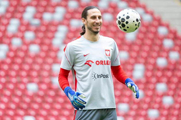 Practice session team Poland 28.03.2026 football, Warsaw, PGE National Stadium, Polish football national team, Nationalteam training session before FIFA World Cup, WM, Weltmeisterschaft, Fussball 2026 match Sweden - Poland image shows: Kamil Grabara, photo Katarzyna Plewczynska Fotostyk Copyright: xKatarzynaxPlewczynskax 20260328FCTKPKAPL3025