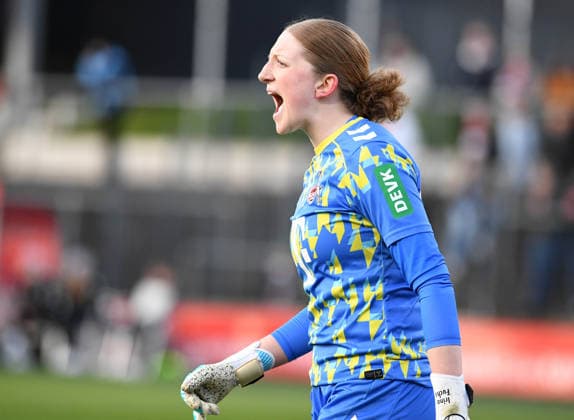 28.03.2026, xophax, Fussball , Frauen Bundesliga Google Pixel Frauen - Bundesliga 25 26. 1.FC Köln gegen Eintracht Frankfurt Irina Fuchs ( 1.FC Köln ) (DFL DFB REGULATIONS PROHIBIT ANY USE OF PHOTOGRAPHS as IMAGE SEQUENCES and or QUASI-VIDEO) Koeln