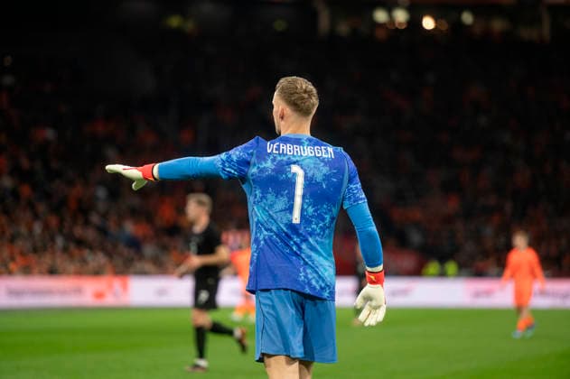 Amsterdam The Netherlands 27th March 2026 International football Friendly The Netherlands vs Norway in the Johan Cruijff Arena Bart Verbruggen The Netherlands national, team, squad, Norge, Nederland, Holland, Norsk, soccer, voetbal, dutch