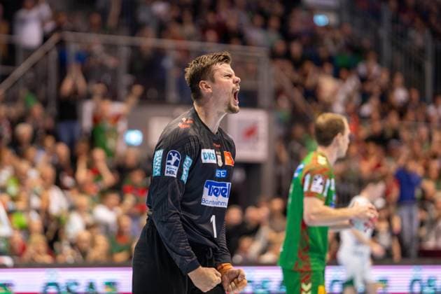 Deutschland: HBL DAIKIN Handball Bundesliga 2025 - 2026, 26. Spieltag - SC Magdeburg vs Füchse Berlin - GETEC Arena (Magdeburg): Sergey Hernandez Ferrer (SC Magdeburg, 1) Copyright: xTomxLauruschkatx