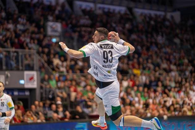 Deutschland: HBL DAIKIN Handball Bundesliga 2025 - 2026, 26. Spieltag - SC Magdeburg vs Füchse Berlin - GETEC Arena (Magdeburg): Mijajlo MarseniÄ‡ (Füchse Berlin, 93) am Ball Copyright: xTomxLauruschkatx