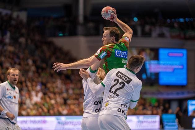 Deutschland: HBL DAIKIN Handball Bundesliga 2025 - 2026, 26. Spieltag - SC Magdeburg vs Füchse Berlin - GETEC Arena (Magdeburg): Felix Claar (SC Magdeburg, 7) am Ball Copyright: xTomxLauruschkatx