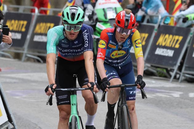 28-03-2026 Vuelta A Catalunya; Tappa 06 Berga - Queralt; 2026, Decathlon - Cma Cgm; 2026, Lidl - Trek; Gall, Felix; Skjelmose Jensen, Mattias; Queralt; 