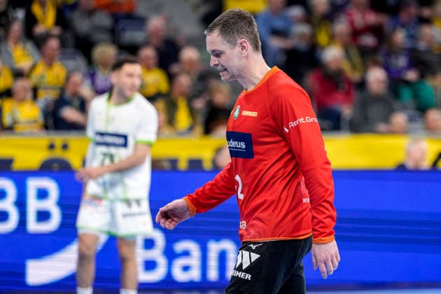 Andreas Palicka (Torwart, HSG, 52), Spieler der HSG Wetzlar, enttäuscht schauend, Enttäuschung, Frustration, disappointed, pessimistisch, Aktion, Action, Spielszene, 28.03.2026, Mannheim (Deutschland), Handball, Bundesliga, Rhein-Neckar Löwen - HSG Wetzlar