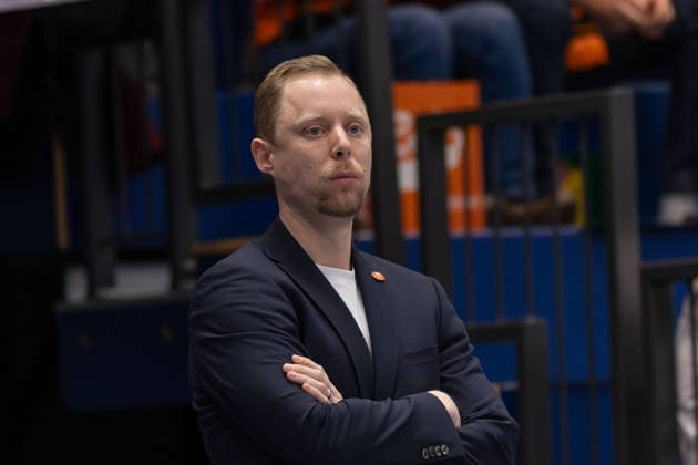 Christian Held (Vechta, Head-Coach) Syntainics MBC vs. Rasta Vechta, Basketball, 1. Bundesliga, Maenner, 26. Spieltag, Saison 2025 26, 28.03.2026. Weißenfels Stadthalle Sachsen-Anhalt Deutschland