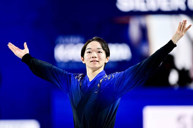 Men Awards, Yuma KAGIYAMA (JPN) second place, during Victory Ceremony, at the ISU Figure skating, Eiskunstlauf World Championships 2026, at O2 Arena, on March 28, 2026 in Prague, Czechia. Noxthirdxpartyxsales  aflo_325201589