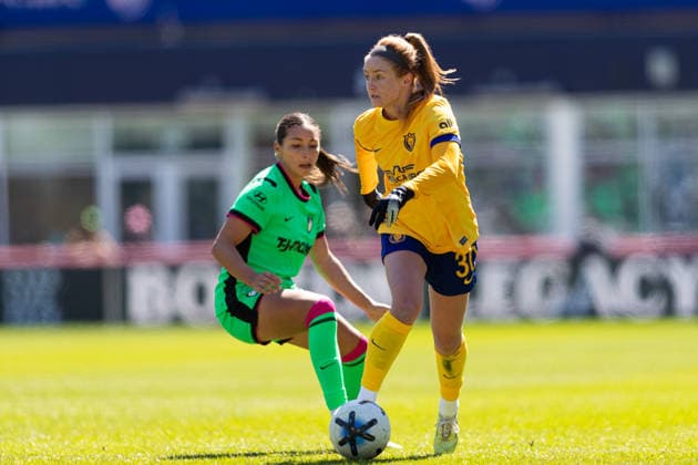 March 28, 2026; Foxborough, Massachusetts, USA; Utah Royals FC forward Alexa Spaanstra (30) drives upfield in a National WomenÃ¢â‚¬â ¢s Soccer League game against the Boston Legacy at Gillette Stadium. (c) CSM - ZUMAc04_ 20260328_zma_c04_013 Copyright: xBurtxGranofskyx