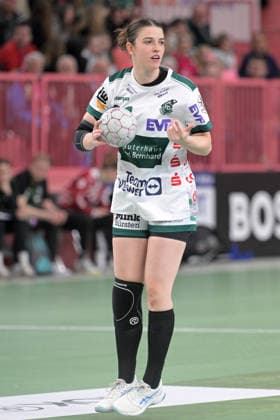 Lea Neubrander (FrischAuf Goeppingen, 81) am mit Ball TusSies Metzingen vs. FrischAuf Goeppingen , Handball, Alsco HBF, 21.Ligaspieltag, Saison 2025 2026, 28.03.2026 TusSies Metzingen vs. FrischAuf Goeppingen , Handball, Alsco HBF, 21.Ligaspieltag, Saison 2025 2026, 28.03.2026 Tuebingen Copyright: xEibner-Pressefoto TobiasxBaurx EP_TBR