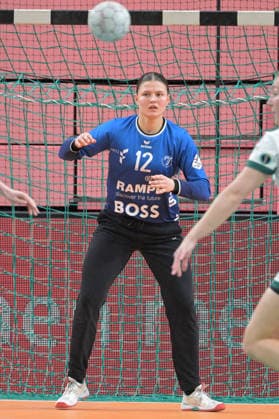 Marie Kristin Weiss (TusSies Metzingen, 12) im Tor TusSies Metzingen vs. FrischAuf Goeppingen , Handball, Alsco HBF, 21.Ligaspieltag, Saison 2025 2026, 28.03.2026 TusSies Metzingen vs. FrischAuf Goeppingen , Handball, Alsco HBF, 21.Ligaspieltag, Saison 2025 2026, 28.03.2026 Tuebingen Copyright: xEibner-Pressefoto TobiasxBaurx EP_TBR