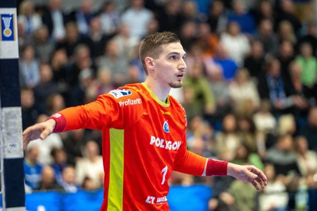Dominik KuzmanoviÄ‡, Torwart, (VfL Gummersbach 1), VfL Gummersbach vs. TSV Hannover-Burgdorf, Daikin Handball Bundesliga, Herren , 26. Spieltag, 28.03.2026 Gummersbach NRW Deutschland