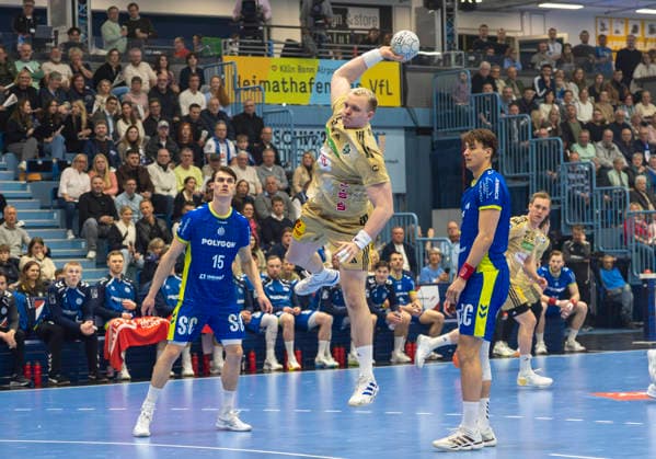 Justus Fischer (TSV Hannover-Burgdorf) VfL Gummersbach - TSV Hannover-Burgdorf, Handball Daikin HBL Handball Bundesliga, 26. Spieltag, 28.03.2026 Copyright: HMBxMedia xMarcoxBader