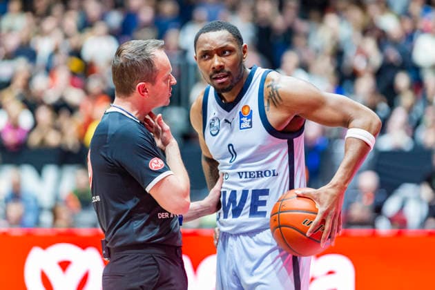 28.03.2026, xomx, Basketball easyCredit BBL Bundesliga, NINERS Chemnitz - EWE Baskets Oldenburg v.l. Kyle Lofton (EWE Baskets Oldenburg) Chemnitz