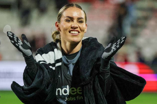 Köln, Deutschland: 28. März 2026 - 1. Frauen Bundesliga - 22. Spieltag - 1. FC Köln Frauen vs. Eintracht Frankfurt Frauen Im Bild: Ereleta Memeti (SGE) beim Abschlussjubel nach dem Auswärtssieg gegen Köln Copyright: HMBxMedia MadeleinexFantini