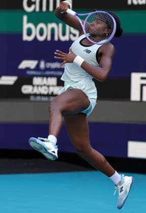 Tennis 2026 Miami Open - Women s final Coco Gauff of USA in action against Aryna Sabalenka of Belarusia during the Women s Final match at the 2026 Miami Open tennis tournament at the Hard Rock Stadium in Miami, Florida, USA, 28 March 2026. MIAMI FLORIDA United States  Copyright: xCRISTOBALxHERRERA-ULASHKEVICHx