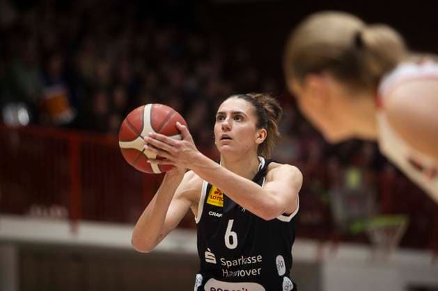Marie Reichert ( Nr 6 Luchse) - GiroLive Panthers Osnabrück 59:81 TK Hannover Luchse - 1. DBBL 22. Spieltag 28.03.2026 GiroLive Panthers Osnabrück gegen TK Hannover Luchse