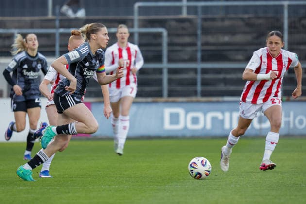 28.03.2026, xgrfx, Fussball Google Pixel Frauen-Bundesliga, 1.FC Köln - Eintracht Frankfurt v.l. Laura Freigang (Eintracht Frankfurt) (DFL DFB REGULATIONS PROHIBIT ANY USE OF PHOTOGRAPHS as IMAGE SEQUENCES and or QUASI-VIDEO) Köln