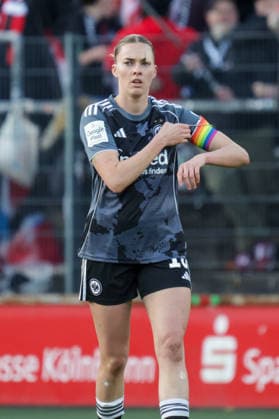 28.03.2026, xgrfx, Fussball Google Pixel Frauen-Bundesliga, 1.FC Köln - Eintracht Frankfurt v.l. Laura Freigang (Eintracht Frankfurt) (DFL DFB REGULATIONS PROHIBIT ANY USE OF PHOTOGRAPHS as IMAGE SEQUENCES and or QUASI-VIDEO) Köln