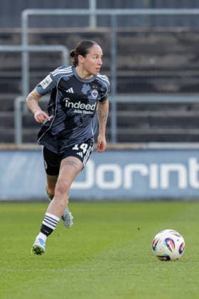 28.03.2026, xgrfx, Fussball Google Pixel Frauen-Bundesliga, 1.FC Köln - Eintracht Frankfurt v.l. Geraldine Reuteler (Eintracht Frankfurt) (DFL DFB REGULATIONS PROHIBIT ANY USE OF PHOTOGRAPHS as IMAGE SEQUENCES and or QUASI-VIDEO) Köln