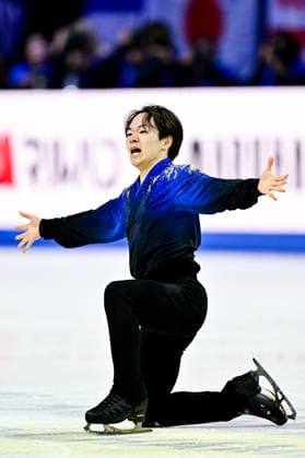 Yuma KAGIYAMA (JPN), during Men Free Skating, at the ISU Figure skating, Eiskunstlauf World Championships 2026, at O2 Arena, on March 28, 2026 in Prague, Czechia. Noxthirdxpartyxsales  aflo_325240486