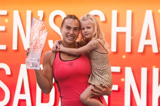 Miami Open Presented by Itau 2026 - March 27 Miami, Florida - March 27: Aryna Sabalenka celebrates with trophy after winning the Women™s Singles Final during the Women™s Singles Final match between Aryna Sabalenka and Coco Gauff of USA on day 12 of the Miami Open at Hard Rock Stadium on March 27, 2026 in Miami, Florida, United States. Copyright: xLatinxSportxImagesx