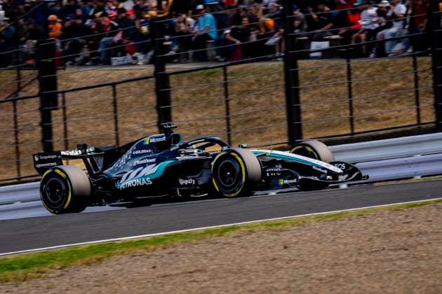 SUZUKA - Formula 1 driver George Russell of Mercedes AMG-Petronas Formula One Team during the Formula 1 Japan Suzuka race at the Suzuka Formula 1 circuit on March 29, 2025 in Suzuka, Japan. (Photo by DeFodi Images) -