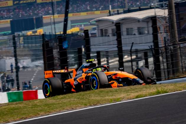 SUZUKA - Formula 1 driver Lando Norris of McLaren Mastercard Formula 1 Team during the Formula 1 Japan Suzuka race at the Suzuka Formula 1 circuit on March 29, 2025 in Suzuka, Japan. (Photo by DeFodi Images) -