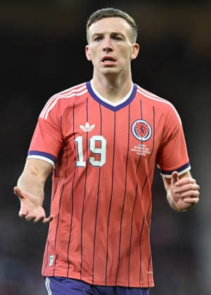 Glasgow, Scotland, 28th March 2026. Lewis Ferguson of Scotland during the Scotland vs Japan International Friendly, Länderspiel, Nationalmannschaft match at Hampden Park, Glasgow. Picture credit should read: Neil Hanna Sportimage EDITORIAL USE ONLY. No use with unauthorised audio, video, data, fixture lists, club league logos or live services. Online in-match use limited to 120 images, no video emulation. No use in betting, games or single club league player publications. SPI_119_NH_Scotland_Japan SPI-4640-0119