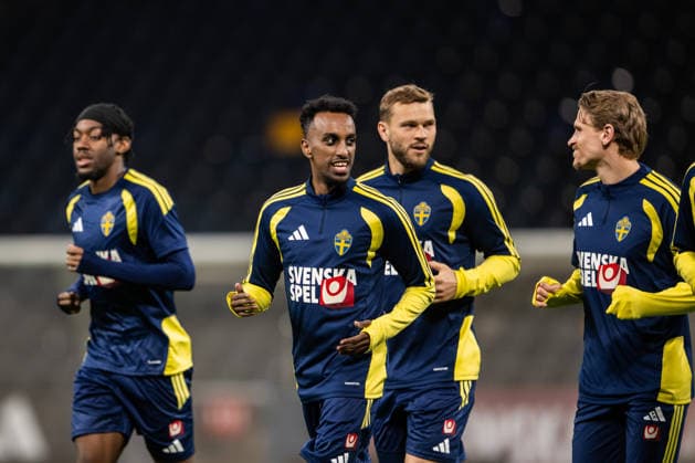 260329 Taha Ali of the Swedish national football team at a training session on March 29, 2026 in Stockholm. Photo: Johanna Säll BILDBYRAN kod JL JL0610 fotboll football soccer fotball vm-kval kval FIFA World Cup, WM, Weltmeisterschaft, Fussball qualifier qualifier träning practice training sverige sweden sverige a bbeng Copyright: JOHANNAxSÄLL BB260329BB668