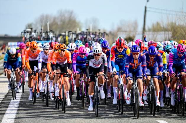 In Flanders Fields From Middelkerke to Wevelgem 2026 Cycling Race WEVELGEM, BELGIUM - MARCH 29 : Rider of Team Picnic PostNL, Rider of Team UAE Team Emirates - XRG in action during the 88th edition of In Flanders Fields From Middelkerke to Wevelgem an UCI World Tour 1.UWT one day cycling road race for Men Elite of 240 km with start in Middelkerke and finish in Wevelgem on March 29, 2026 in Wevelgem, Belgium, 29 03 2026 ( Motordriver Guy De Vuyst - Wevelgem Belgium  Copyright: xJanxDexMeuleneirx
