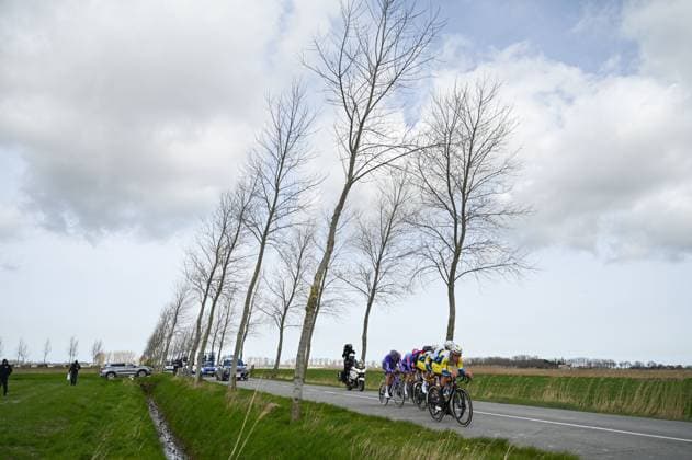 Belgian Jules Hesters of Team Flanders-Baloise pictured in action during the men elite Middelkerke-Wevelgem - In Flanders Fields one day cycling race, 240.8 km from Middelkerke to Wevelgem, on Sunday 29 March 2026. ELIASxROM  x169241406x