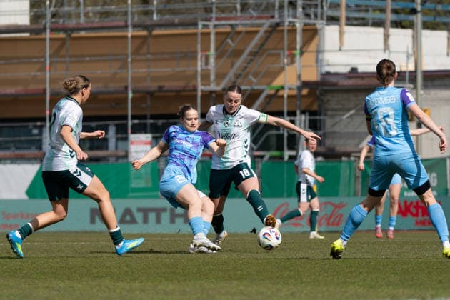 BREMEN, GERMANY - MARCH 29: during the Google Pixel Frauen-Bundesliga between SV Werder Bremen and SGS Essen at Weserstadion Platz 11 on March 29, 2026 in Bremen, Germany. (Photo by Qianru Zhang Press Photo) Copyright: xQianruxZhang SPPx Sportspressphoto_SPR120883