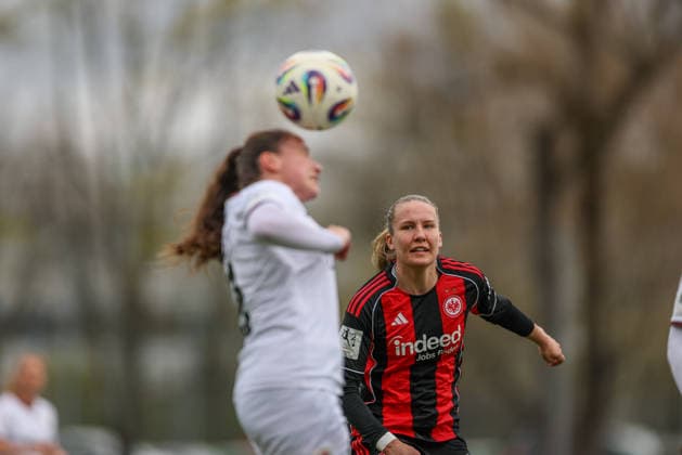 GER, Frankfurt, Eintracht Frankfurt II vs FC Ingolstadt, 2. Frauen Bundesliga, Fussball, DFB, Spielzeit 2025 2026, Stadion am Brentanobad, 21. Spieltag im Bild: Carlotta Schwoerer (Eintracht Frankfurt II 18) DFB DFL REGULATIONS PROHIBIT ANY USE OF PHOTOGRAPHS AS IMAGE SEQUENCES AND OR QUASI-VIDEO, 29.03.2026 Copyright: HMBxMedia HendrikxHamelau