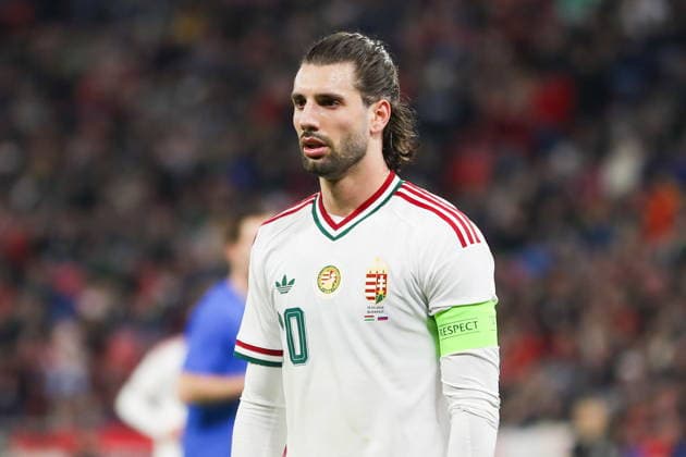 Budapest 28.03.2026. Pilka nozna mecz towarzyski sezon 2025 2026 mecz: Wegry - Slowenia --- Football friendly match season 2025 2026 match: Hungary - Slovenia nz Dominik Szoboszlai Fot. Kacper Staniec NEWSPIX.PL --- newspix.pl POLAND OUT! 