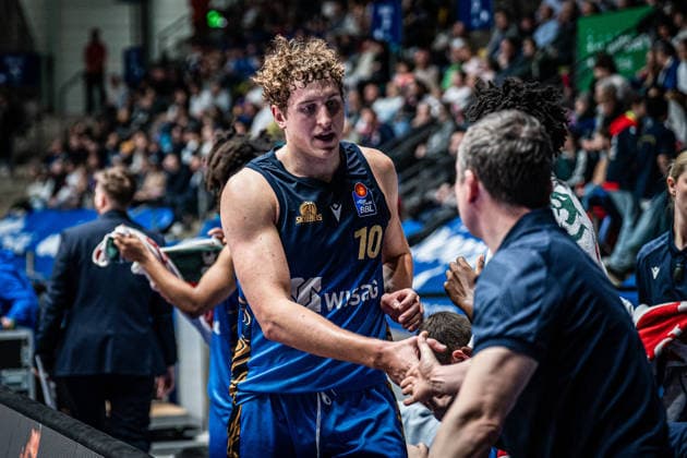 29.03.2026, xhfmx, Basketball easyCredit BBL Bundesliga, Frankfurt Skyliners - Rostock Seawolves Jacob Holt (Skyliners Frankfurt) (DFL DFB REGULATIONS PROHIBIT ANY USE OF PHOTOGRAPHS as IMAGE SEQUENCES and or QUASI-VIDEO) Frankfurt am Main