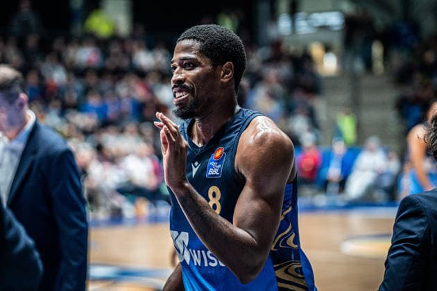 29.03.2026, xhfmx, Basketball easyCredit BBL Bundesliga, Frankfurt Skyliners - Rostock Seawolves William Christmas (Skyliners Frankfurt) (DFL DFB REGULATIONS PROHIBIT ANY USE OF PHOTOGRAPHS as IMAGE SEQUENCES and or QUASI-VIDEO) Frankfurt am Main