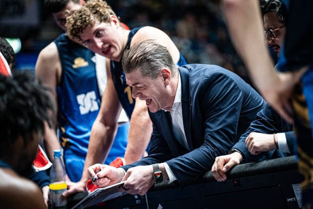 29.03.2026, xhfmx, Basketball easyCredit BBL Bundesliga, Frankfurt Skyliners - Rostock Seawolves Klaus Perwas (Trainer Skyliners Frankfurt) (DFL DFB REGULATIONS PROHIBIT ANY USE OF PHOTOGRAPHS as IMAGE SEQUENCES and or QUASI-VIDEO) Frankfurt am Main
