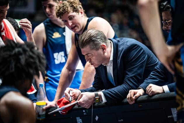 29.03.2026, xhfmx, Basketball easyCredit BBL Bundesliga, Frankfurt Skyliners - Rostock Seawolves Klaus Perwas (Trainer Skyliners Frankfurt) (DFL DFB REGULATIONS PROHIBIT ANY USE OF PHOTOGRAPHS as IMAGE SEQUENCES and or QUASI-VIDEO) Frankfurt am Main