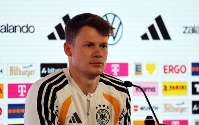 29.03.26 DFB Pressekonferenz Deutschland, Stuttgart, 29.03.2026, Fussball, Nationalmannschaft; 2026, DFB Deutschland, PK Pressekonferenz: Alexander Nübel.