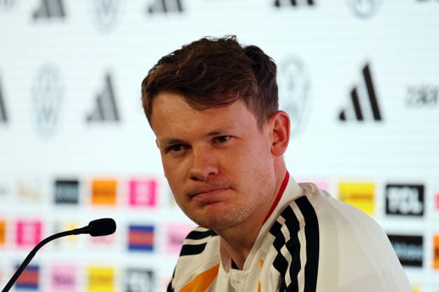 29.03.26 DFB Pressekonferenz Deutschland, Stuttgart, 29.03.2026, Fussball, Nationalmannschaft; 2026, DFB Deutschland, PK Pressekonferenz: Alexander Nübel.