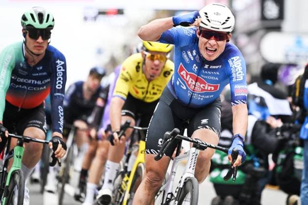 Belgian Jasper Philipsen of Alpecin-Premier Tech wins the men elite Middelkerke-Wevelgem - In Flanders Fields one day cycling race, 240.8 km from Middelkerke to Wevelgem, on Sunday 29 March 2026. ELIASxROM  x169252723x