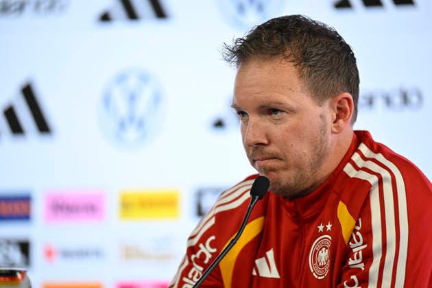 Bundestrainer Trainer Coach Julian Nagelsmann GER Portrait nachdenklich Pressekonferenz iam 29.03.2026 m Vorfeld des DFB Laenderspiel Deutschland GER vs Ghana GHA Freundschatsspiel Testspiel am 30.03.2026 DFL REGULATIONS PROHIBIT ANY USE OF PHOTOGRAPHS AS IMAGE SEQUENCES AND OR QUASI-VIDEO DFB Laenderspiel Deutschland GER vs Ghana GHA