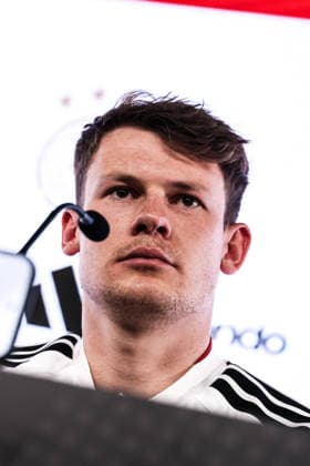 Fussball, UEFA Länderspiel Pressekonferenz Deutschland vor dem Freundschaftsspiel gegen Ghana 29.03.2026, MHP Arena Stuttgart Alexander Nübel (Deutschland, 12) Stuttgart MHP Arena Baden-Württemberg Deutschland