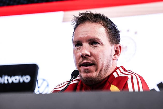 Fussball, UEFA Länderspiel Pressekonferenz Deutschland vor dem Freundschaftsspiel gegen Ghana 29.03.2026, MHP Arena Stuttgart Julian Nagelsmann (Trainer, Deutschland) Stuttgart MHP Arena Baden-Württemberg Deutschland