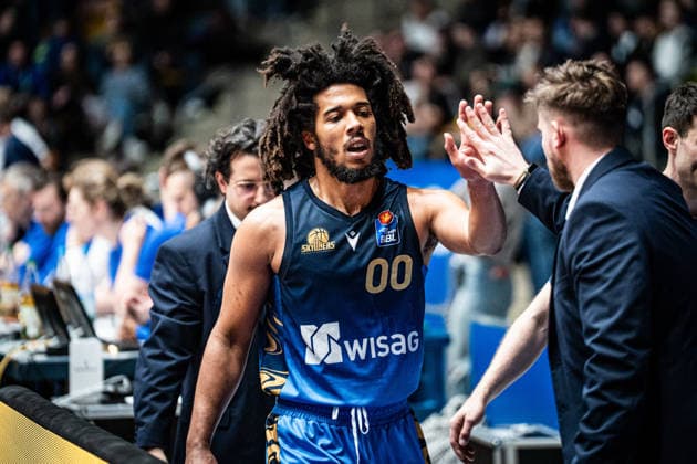 29.03.2026, xhfmx, Basketball easyCredit BBL Bundesliga, Frankfurt Skyliners - Rostock Seawolves Tyger Campbell (Skyliners Frankfurt) (DFL DFB REGULATIONS PROHIBIT ANY USE OF PHOTOGRAPHS as IMAGE SEQUENCES and or QUASI-VIDEO) Frankfurt am Main