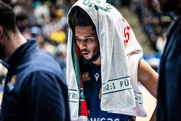 29.03.2026, xhfmx, Basketball easyCredit BBL Bundesliga, Frankfurt Skyliners - Rostock Seawolves Tyger Campbell (Skyliners Frankfurt) (DFL DFB REGULATIONS PROHIBIT ANY USE OF PHOTOGRAPHS as IMAGE SEQUENCES and or QUASI-VIDEO) Frankfurt am Main