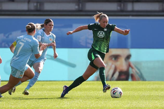 VfL vs. Berlin, BL Frauen Wolfsburg, 29.03.2026, Fußball, Frauen, Google Pixel Bundesliga, Saison 2025 2026, VfL Wolfsburg vs FC Union Berlin, Ella Paddemors (VfL Wolfsburg) AOK Stadion Niedersachsen Deutschland