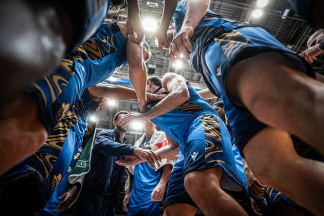 29.03.2026, xhfmx, Basketball easyCredit BBL Bundesliga, Frankfurt Skyliners - Rostock Seawolves Skyliners feiern den Heimsieg gegen Rostock (DFL DFB REGULATIONS PROHIBIT ANY USE OF PHOTOGRAPHS as IMAGE SEQUENCES and or QUASI-VIDEO) Frankfurt am Main