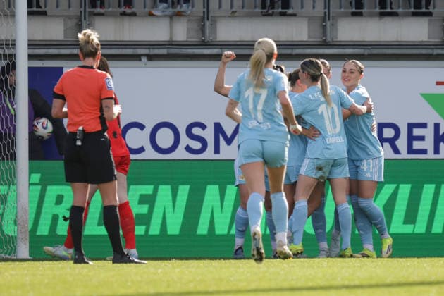 29.03.2026, xgrfx, Fussball Google Pixel Frauen-Bundesliga, VfL Wolfsburg - 1.FC Union Berlin v.l. Tor, Hannah Eurlings zum 0:1 (Union Berlin) (DFL DFB REGULATIONS PROHIBIT ANY USE OF PHOTOGRAPHS as IMAGE SEQUENCES and or QUASI-VIDEO) Wolfsburg