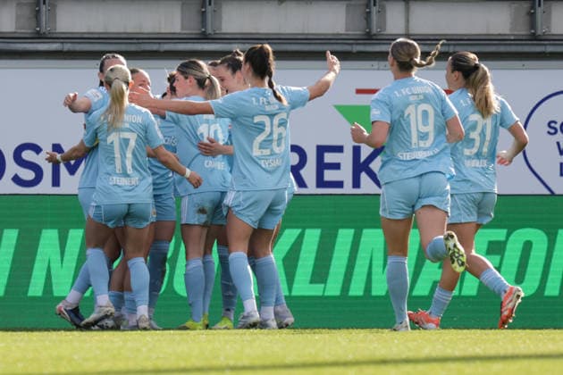 29.03.2026, xgrfx, Fussball Google Pixel Frauen-Bundesliga, VfL Wolfsburg - 1.FC Union Berlin v.l. Tor, Hannah Eurlings zum 0:1 (Union Berlin) (DFL DFB REGULATIONS PROHIBIT ANY USE OF PHOTOGRAPHS as IMAGE SEQUENCES and or QUASI-VIDEO) Wolfsburg